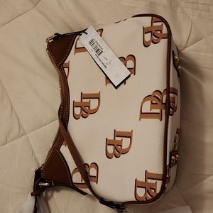 Dooney & Bourke Monogram Hobo Shoulder Bag - Beige NEW
